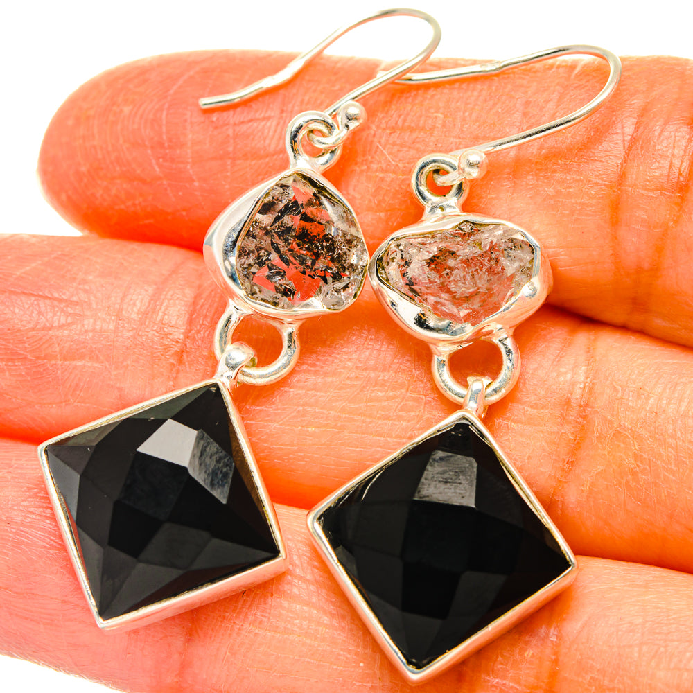 Black Onyx Earrings handcrafted by Anasilvercos - EARR427561