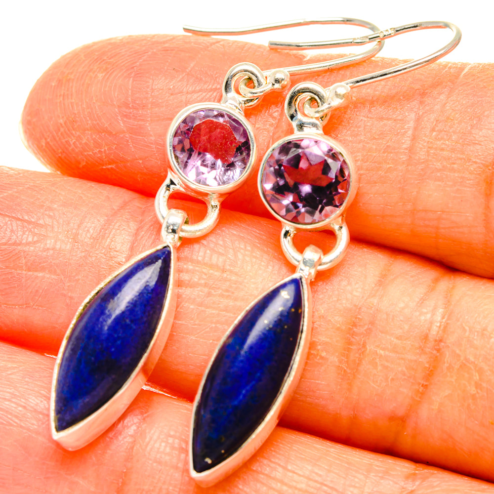 Lapis Lazuli Earrings handcrafted by Anasilvercos - EARR427564