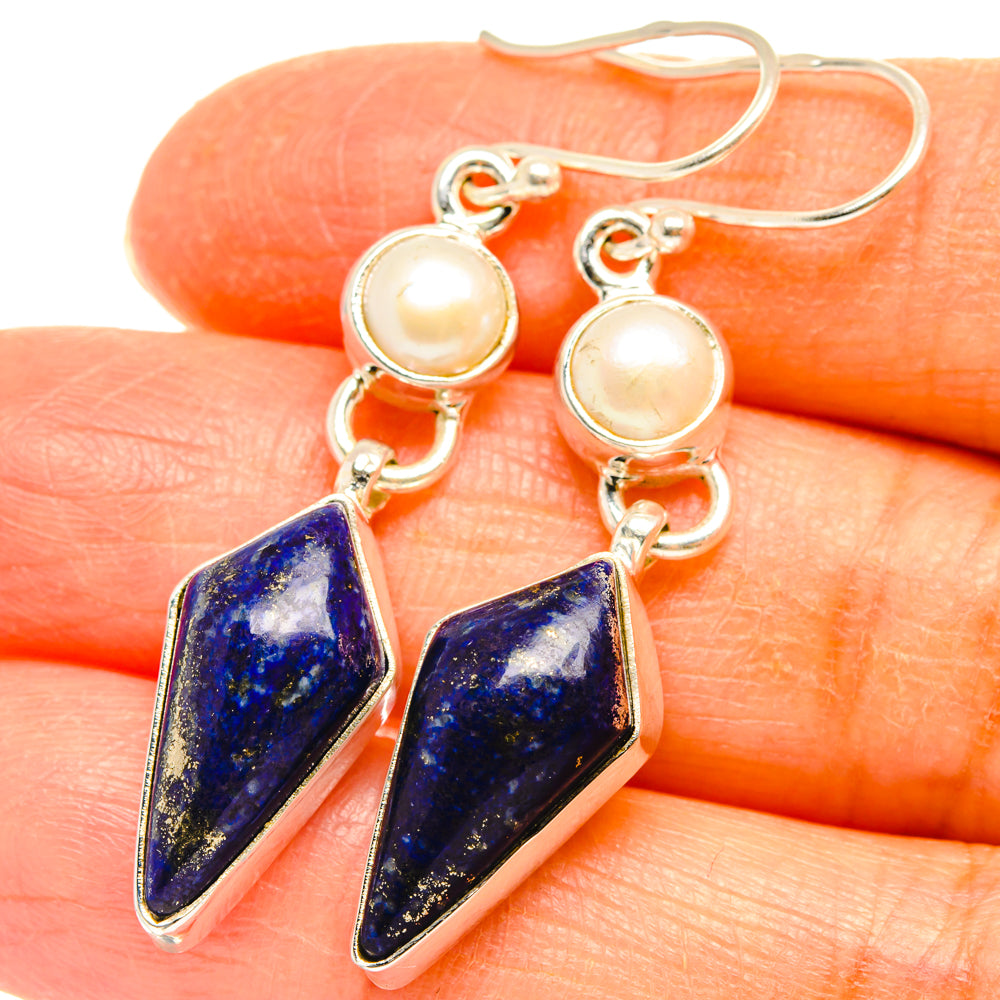 Lapis Lazuli Earrings handcrafted by Anasilvercos - EARR427576
