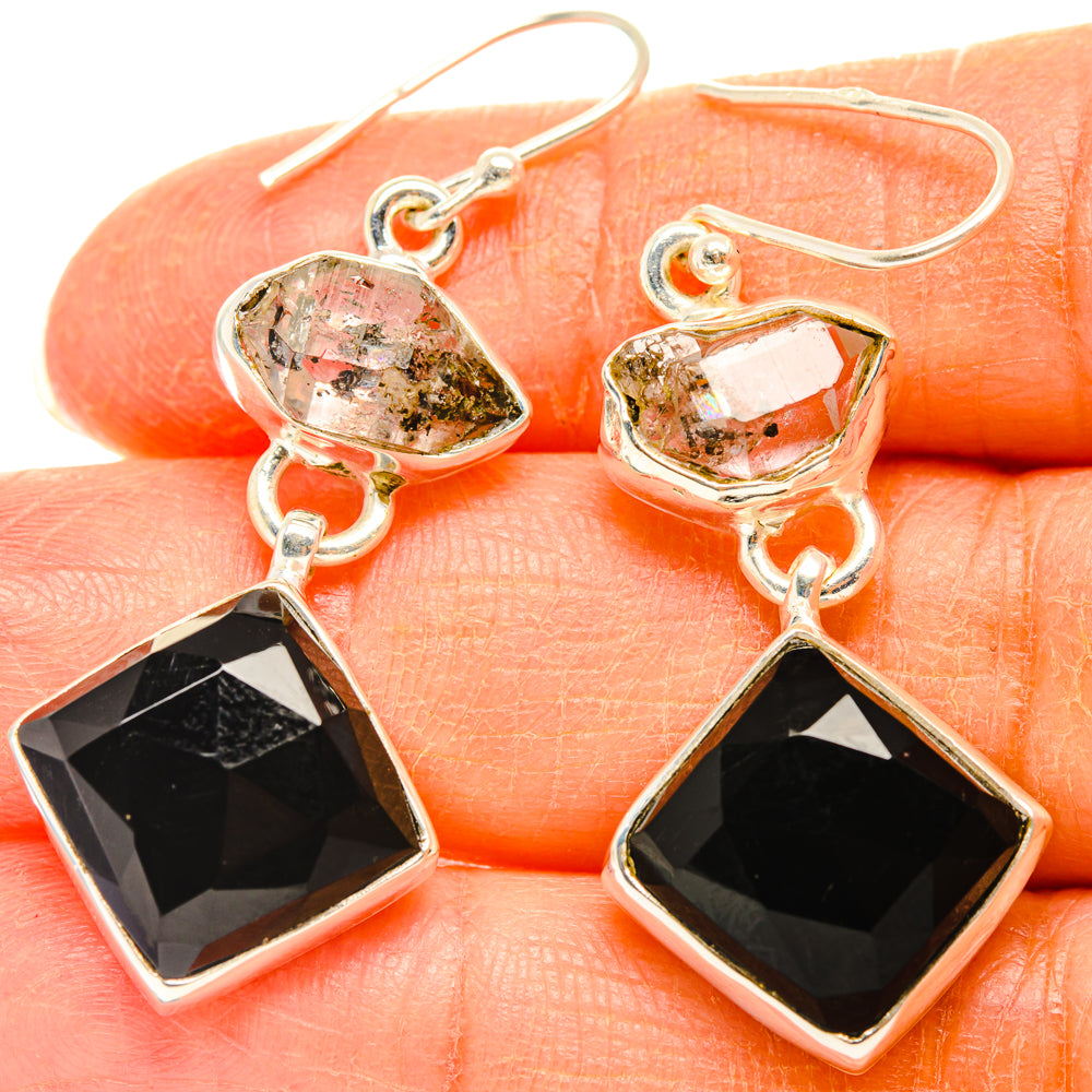 Black Onyx Earrings handcrafted by Anasilvercos - EARR427589