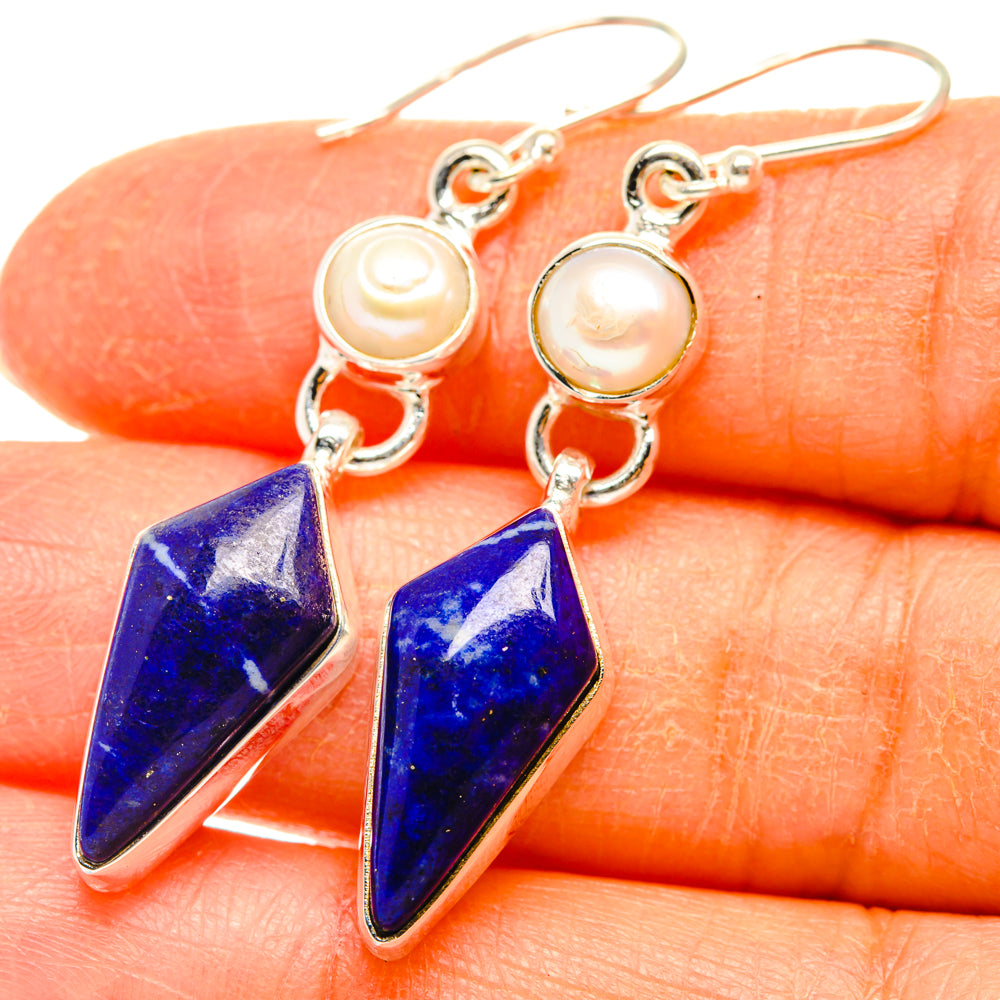Lapis Lazuli Earrings handcrafted by Anasilvercos - EARR427591