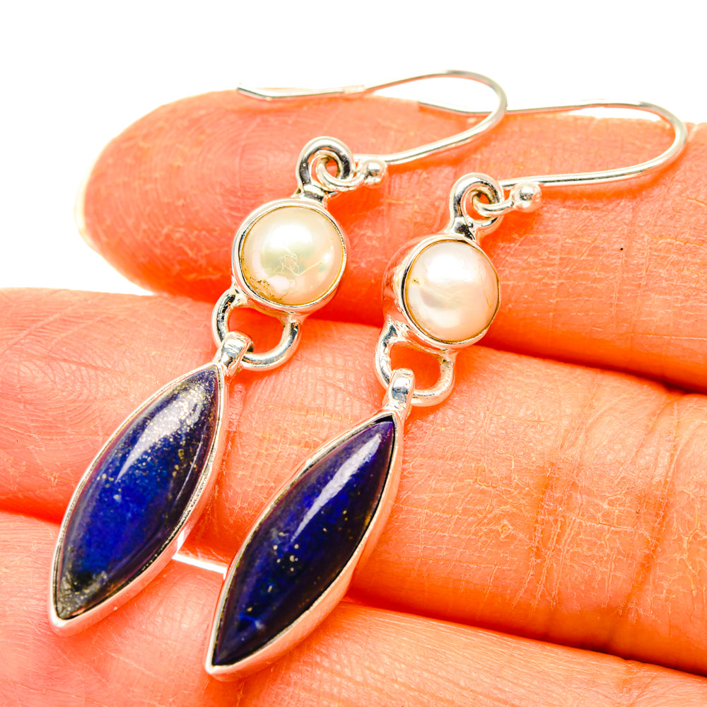 Lapis Lazuli Earrings handcrafted by Anasilvercos - EARR427593