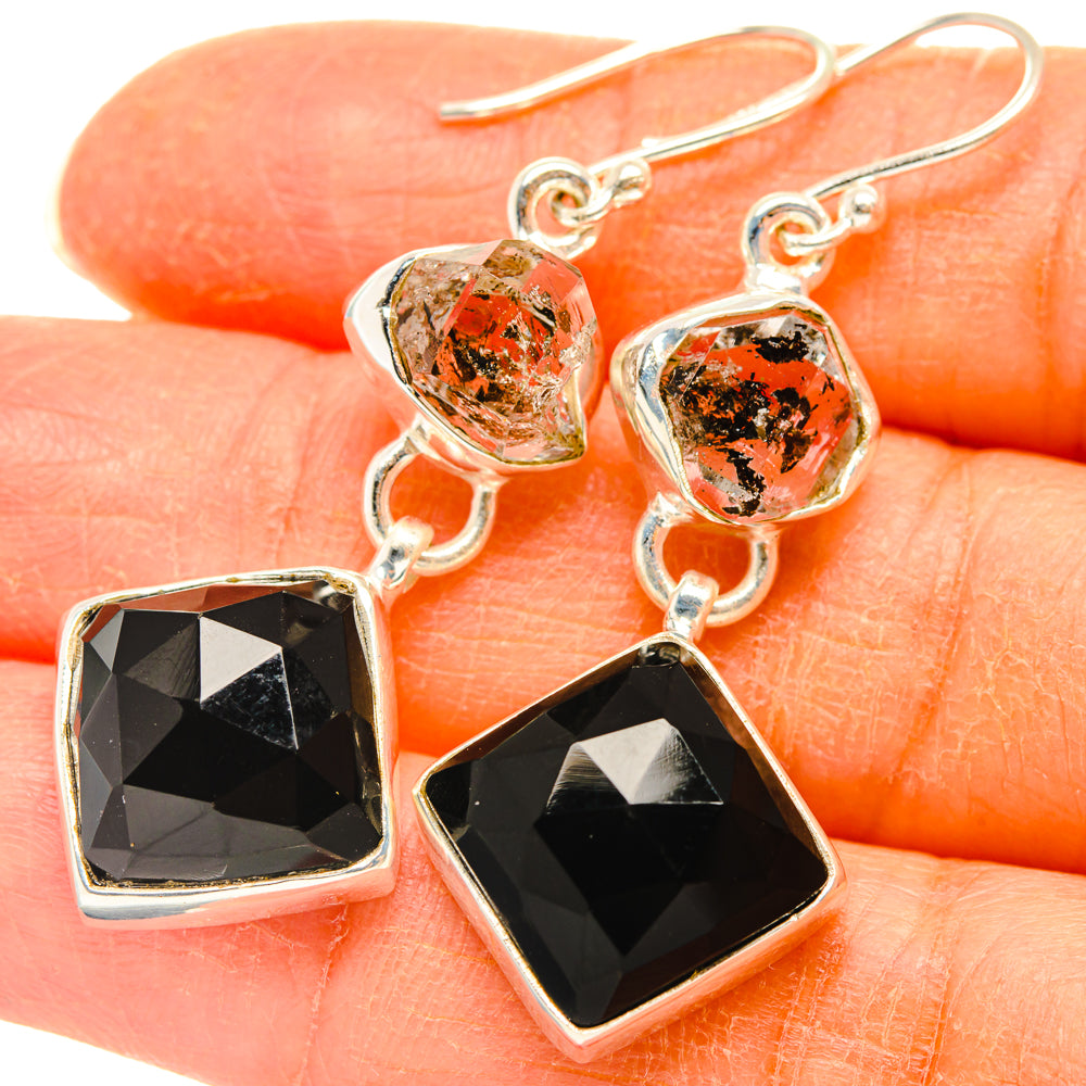 Black Onyx Earrings handcrafted by Anasilvercos - EARR427594