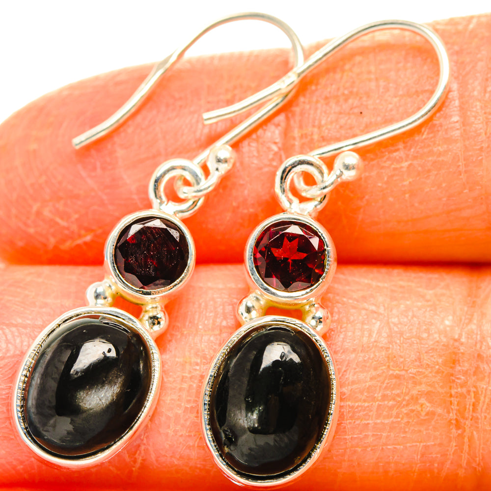 Star Diopside Earrings handcrafted by Anasilvercos - EARR427600