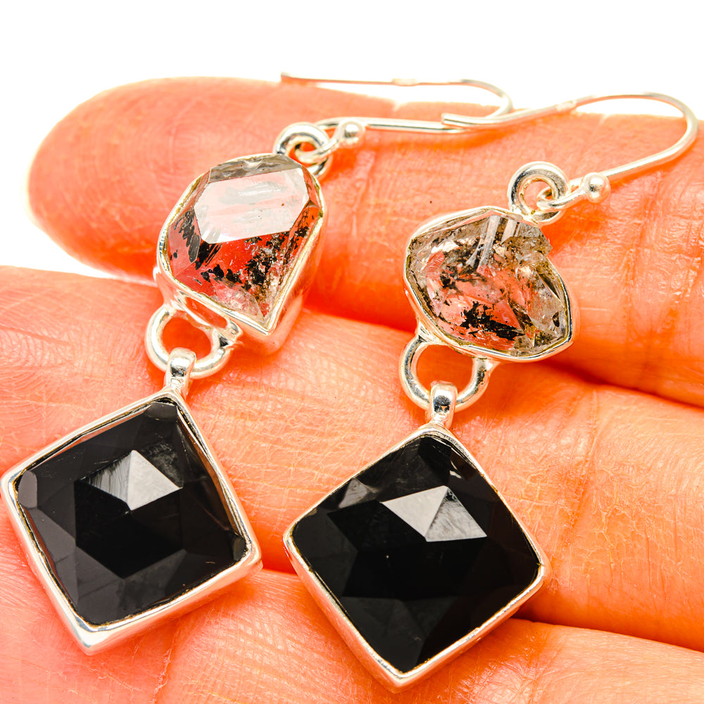 Black Onyx Earrings handcrafted by Anasilvercos - EARR427607