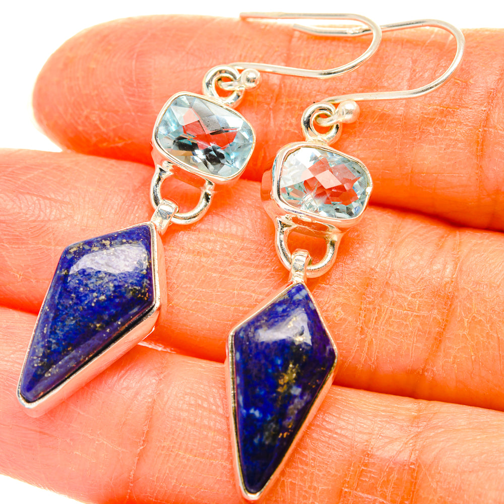 Lapis Lazuli Earrings handcrafted by Anasilvercos - EARR427608