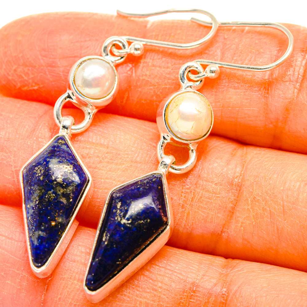 Lapis Lazuli Earrings handcrafted by Anasilvercos - EARR427612