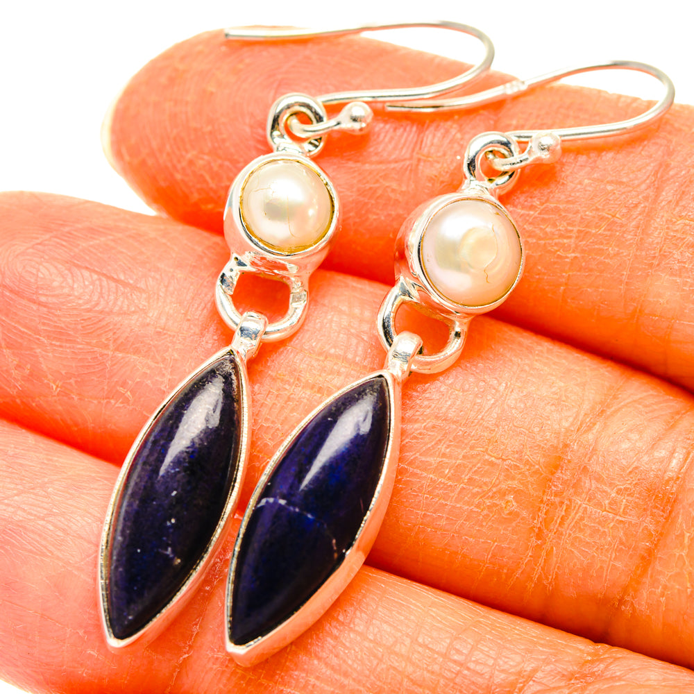 Lapis Lazuli Earrings handcrafted by Anasilvercos - EARR427615