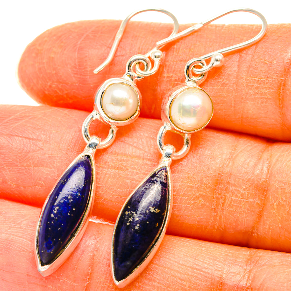 Lapis Lazuli Earrings handcrafted by Anasilvercos - EARR427619