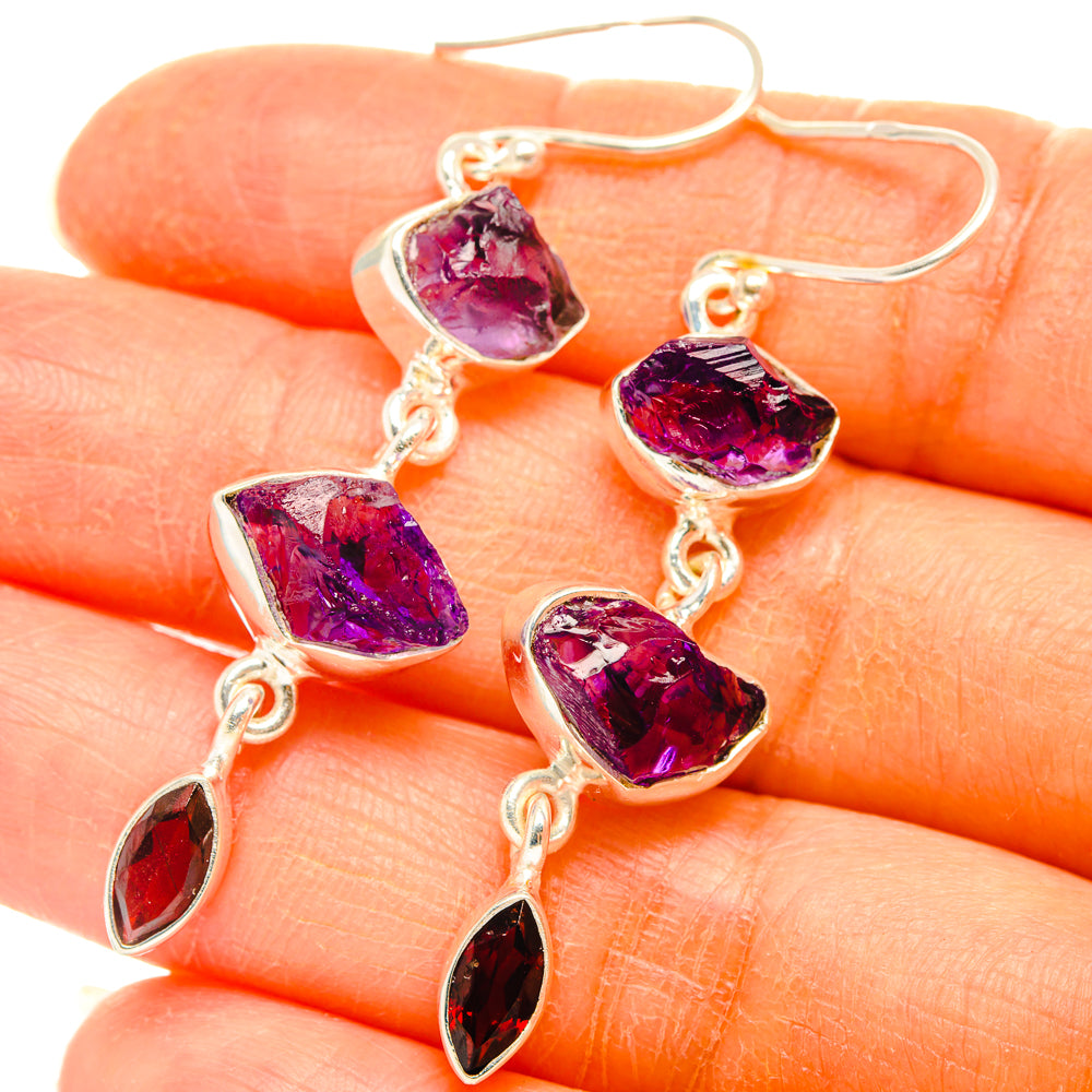 Amethyst Earrings handcrafted by Anasilvercos - EARR427628