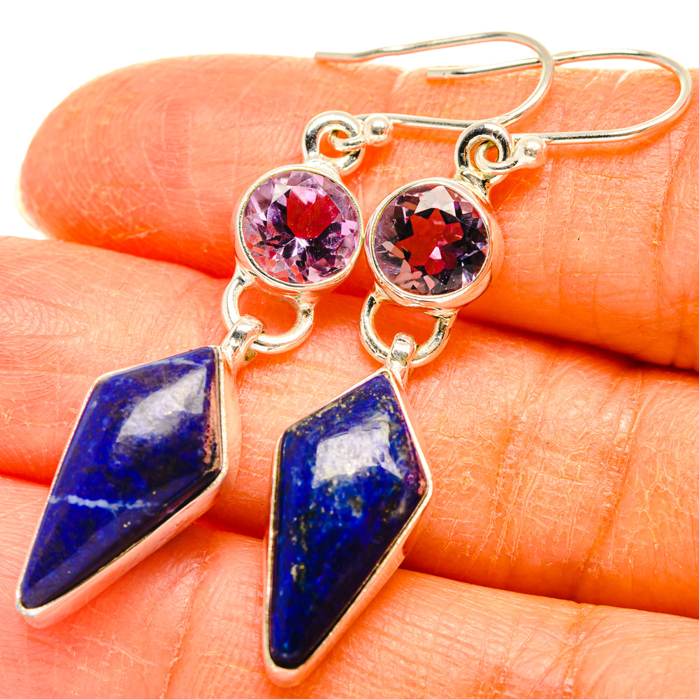 Lapis Lazuli Earrings handcrafted by Anasilvercos - EARR427631