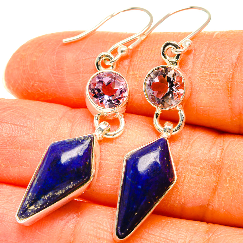 Lapis Lazuli Earrings handcrafted by Anasilvercos - EARR427635