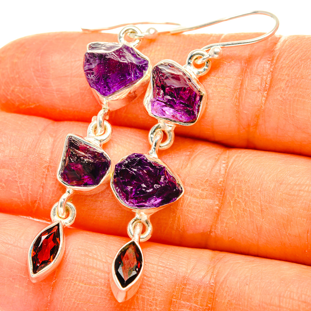 Amethyst Earrings handcrafted by Anasilvercos - EARR427636