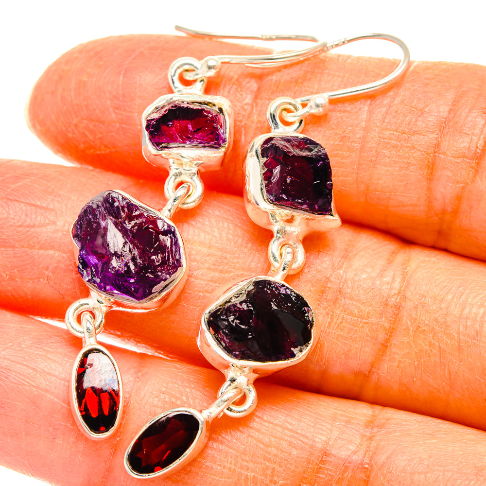 Amethyst Earrings handcrafted by Anasilvercos - EARR427642