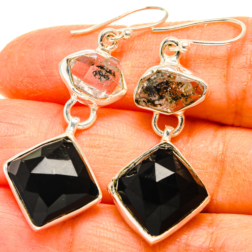 Black Onyx Earrings handcrafted by Anasilvercos - EARR427654