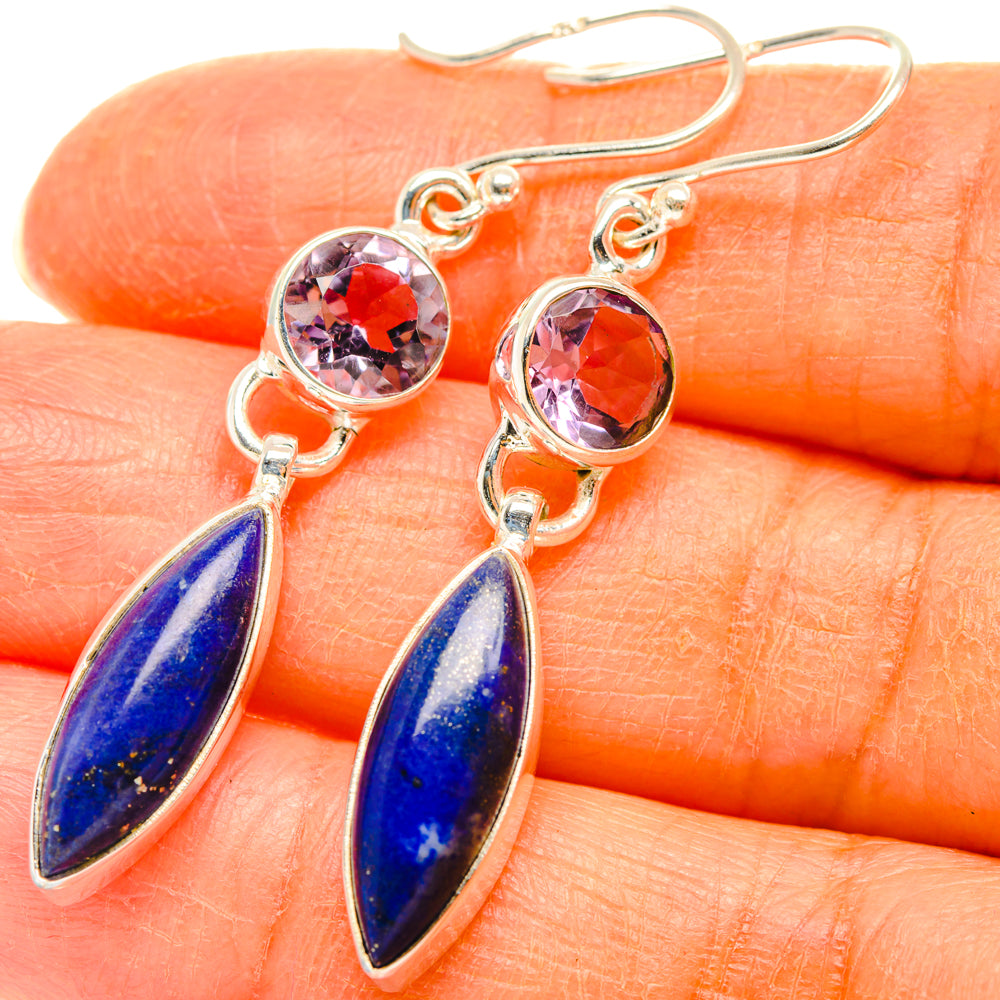 Lapis Lazuli Earrings handcrafted by Anasilvercos - EARR427657