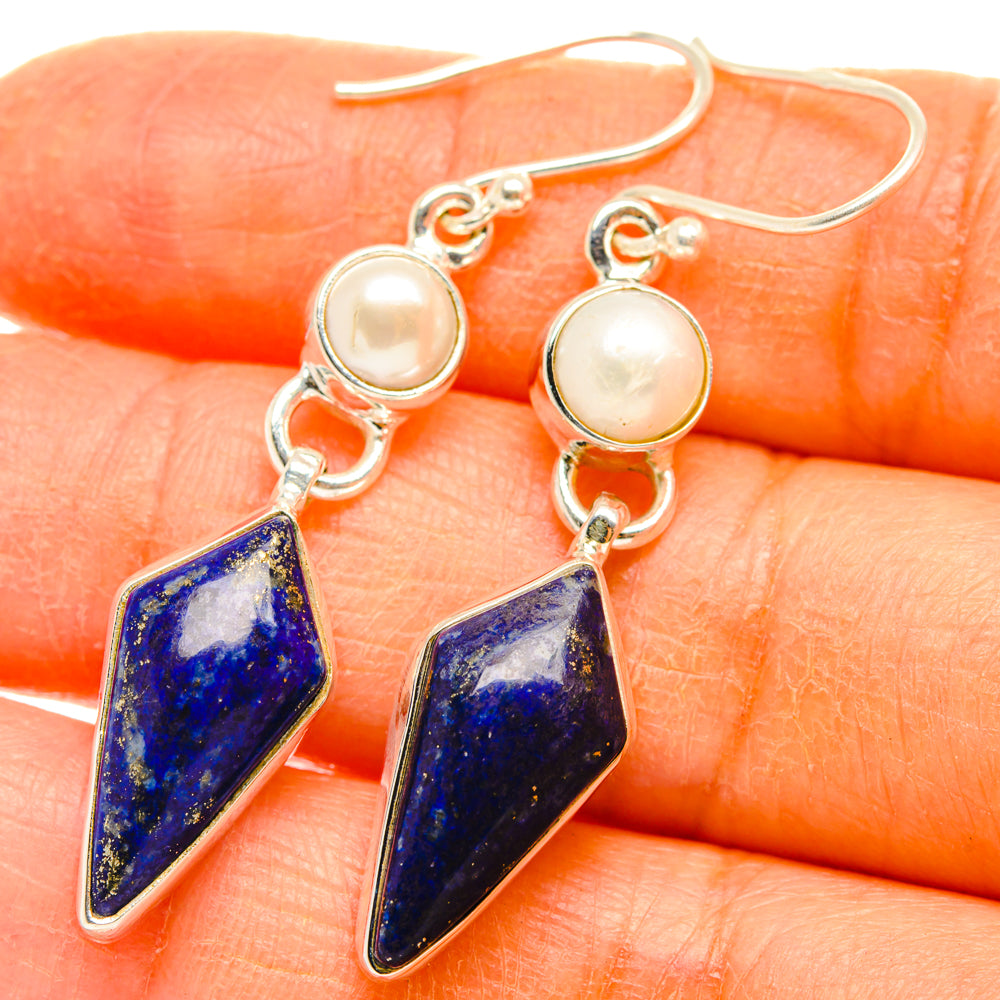 Lapis Lazuli Earrings handcrafted by Anasilvercos - EARR427665