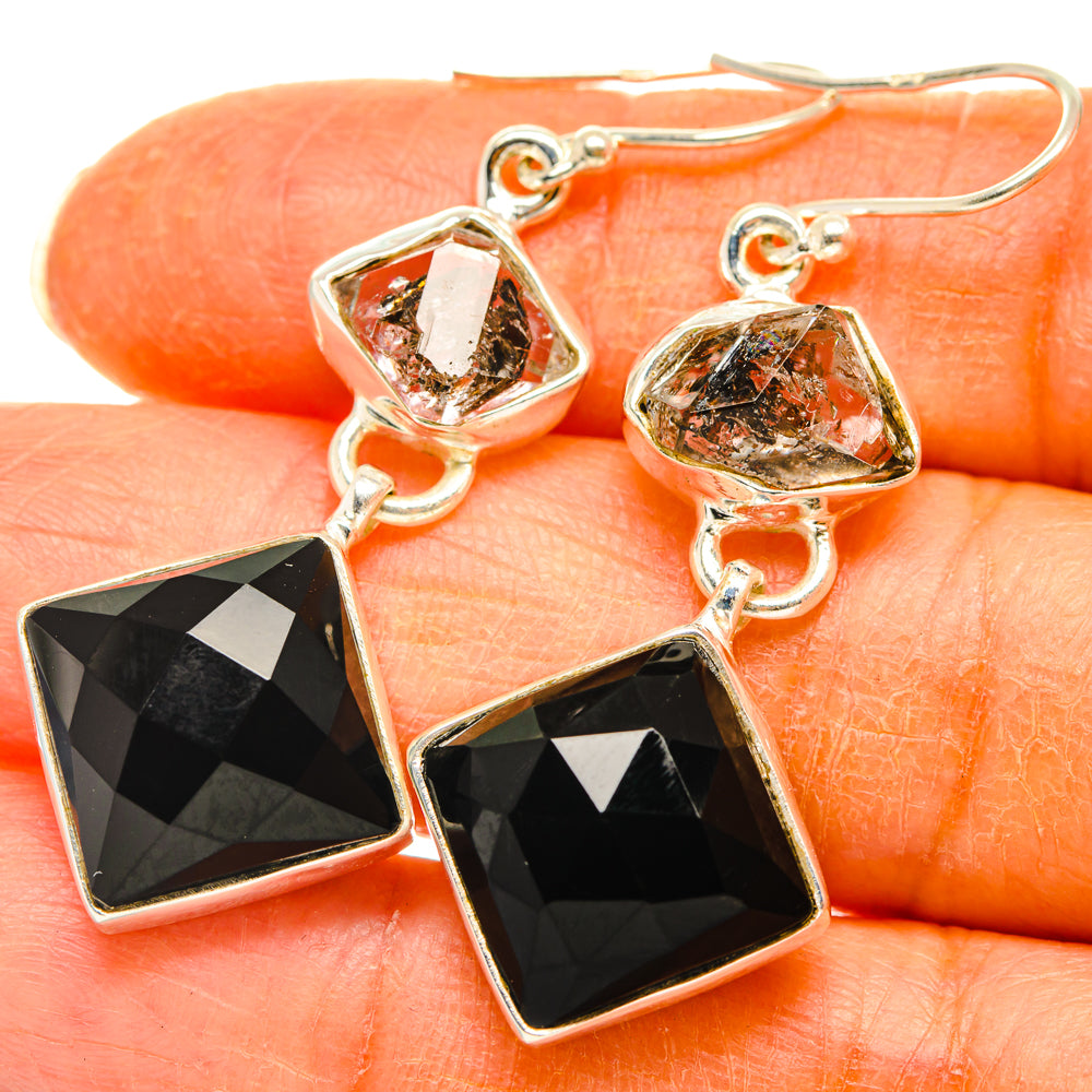 Black Onyx Earrings handcrafted by Anasilvercos - EARR427681