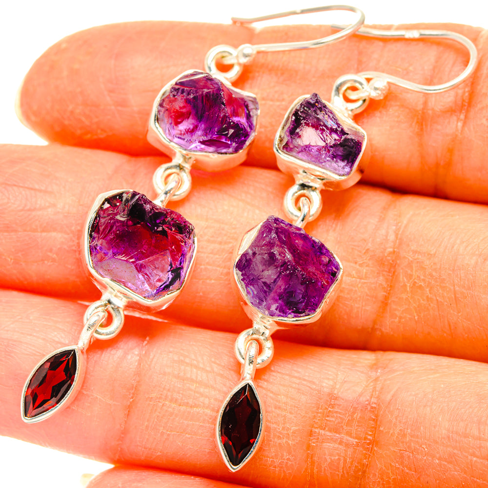 Amethyst Earrings handcrafted by Anasilvercos - EARR427684