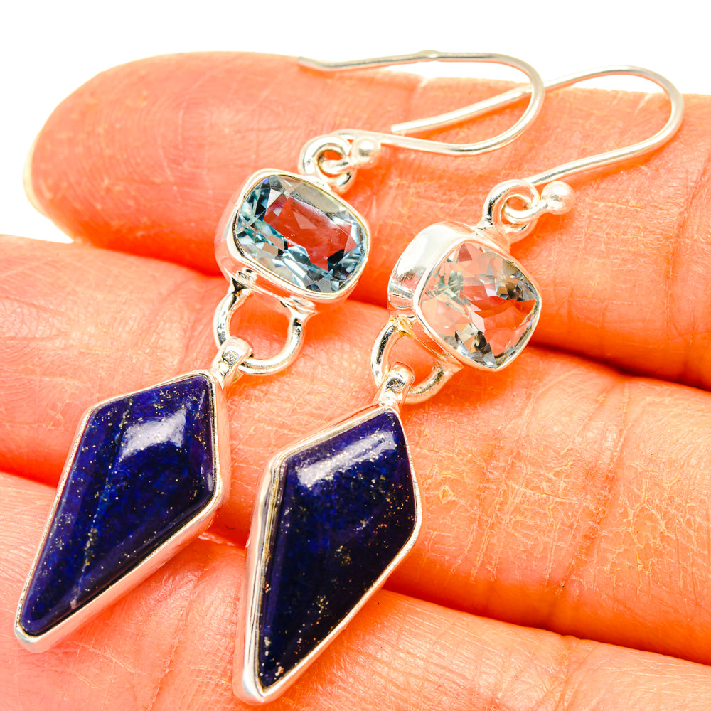 Lapis Lazuli Earrings handcrafted by Anasilvercos - EARR427693