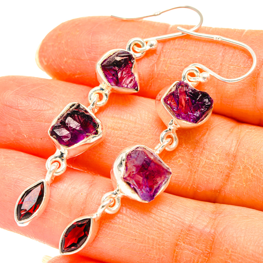 Amethyst Earrings handcrafted by Anasilvercos - EARR427695