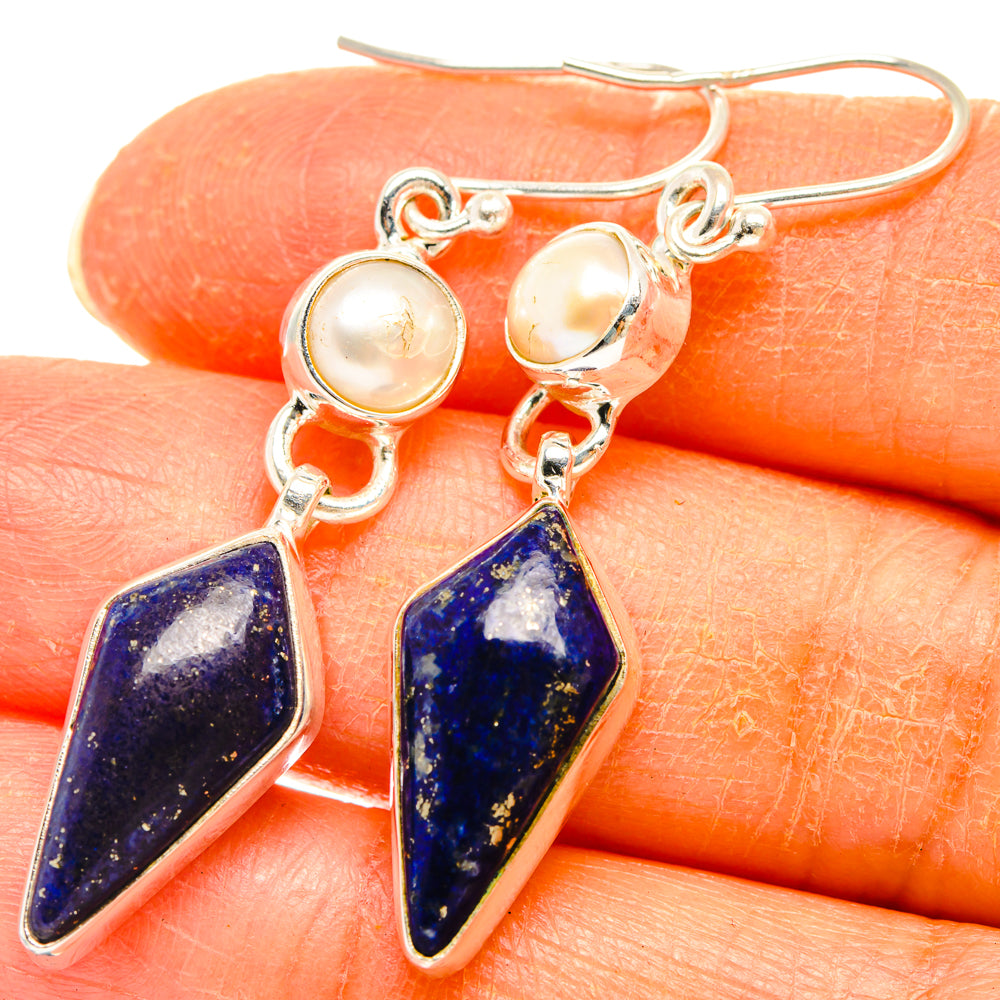 Lapis Lazuli Earrings handcrafted by Anasilvercos - EARR427698