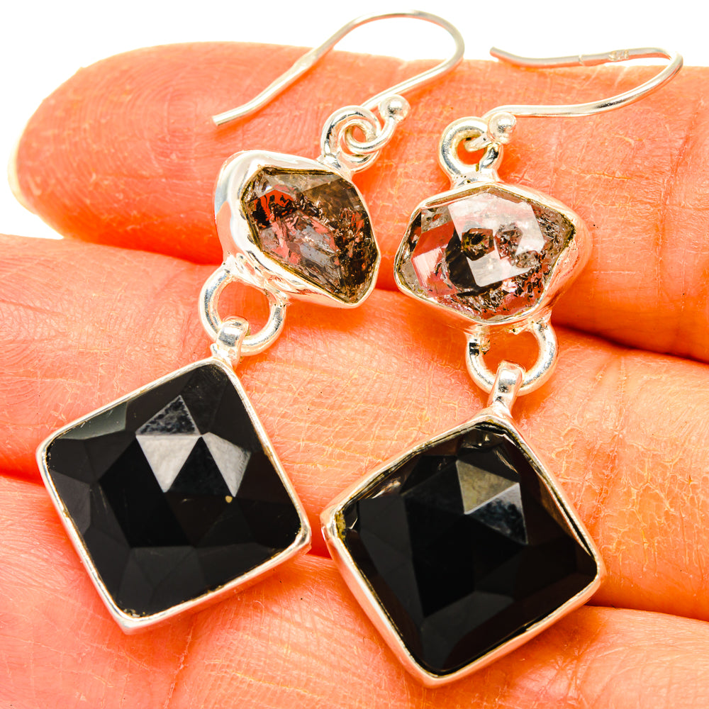 Black Onyx Earrings handcrafted by Anasilvercos - EARR427703