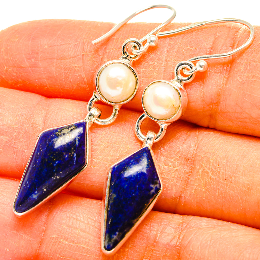 Lapis Lazuli Earrings handcrafted by Anasilvercos - EARR427705