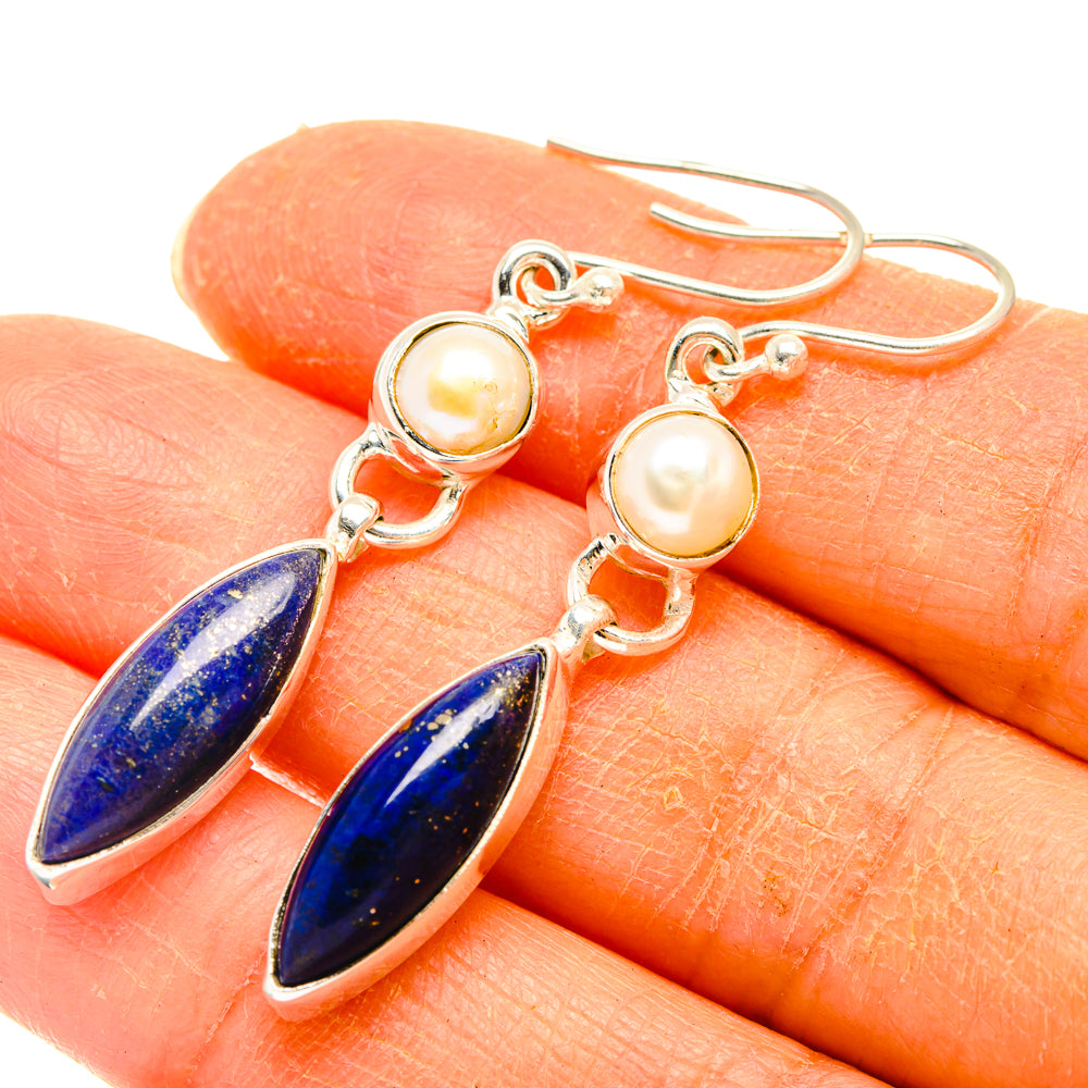 Lapis Lazuli Earrings handcrafted by Anasilvercos - EARR427713