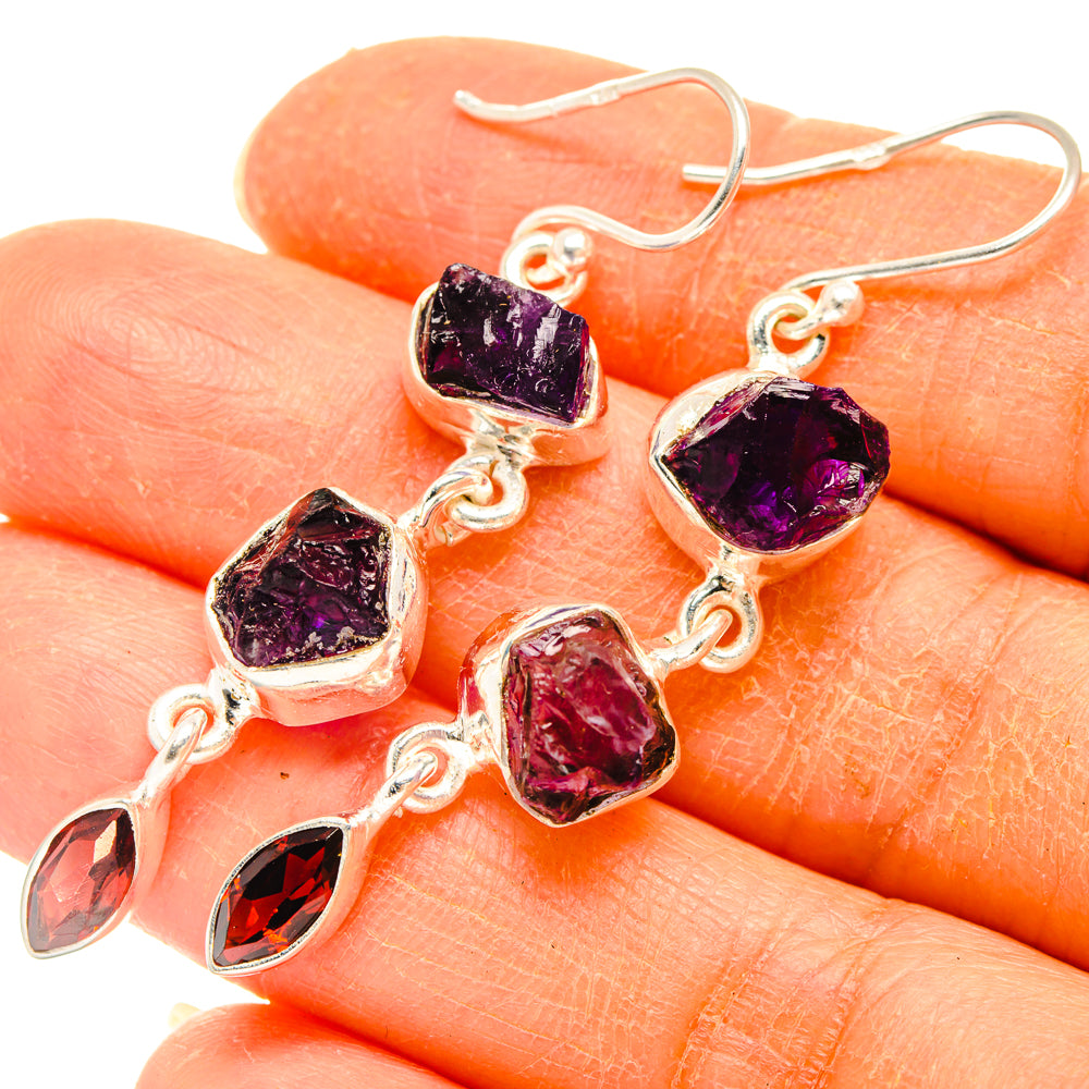 Amethyst Earrings handcrafted by Anasilvercos - EARR427714