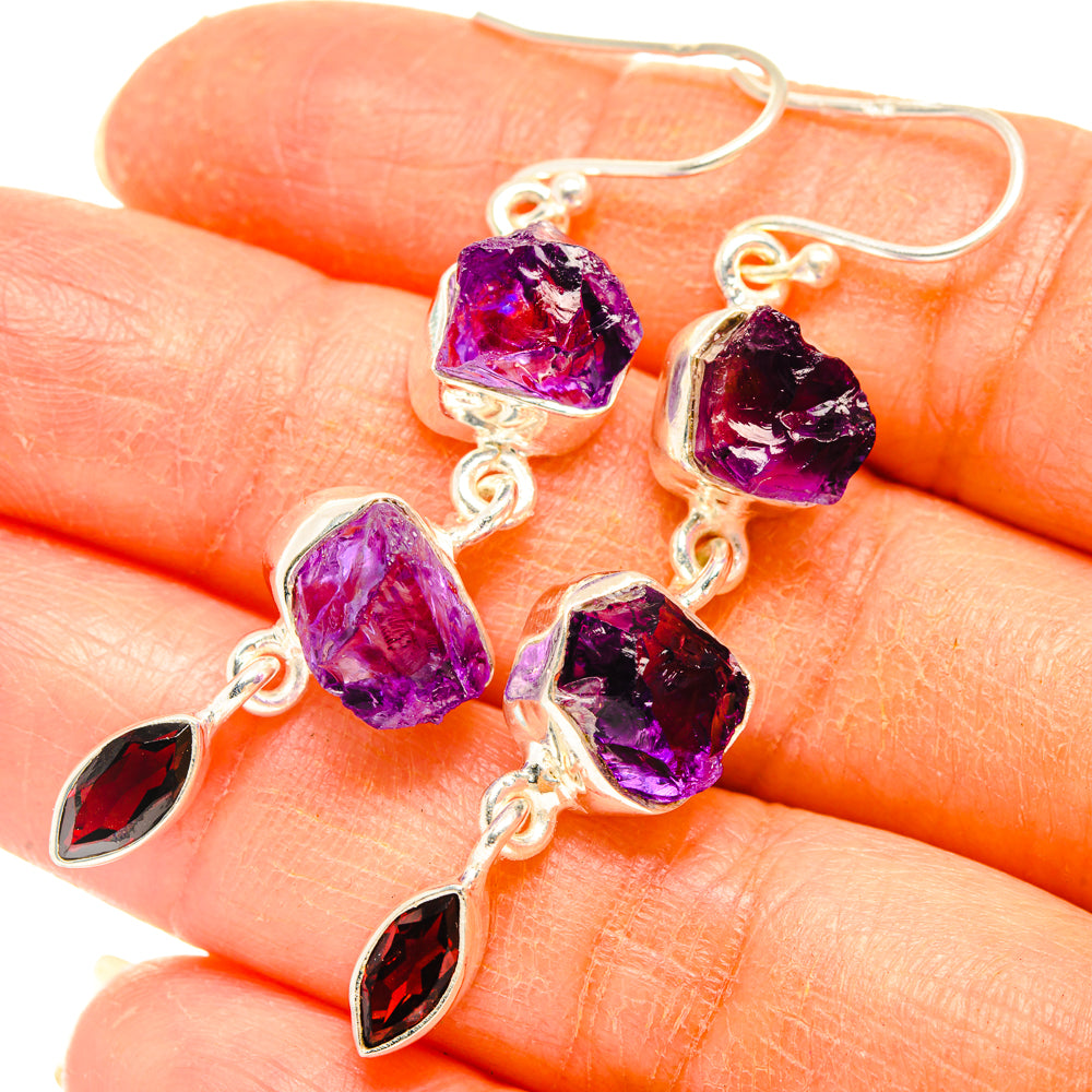 Amethyst Earrings handcrafted by Anasilvercos - EARR427718