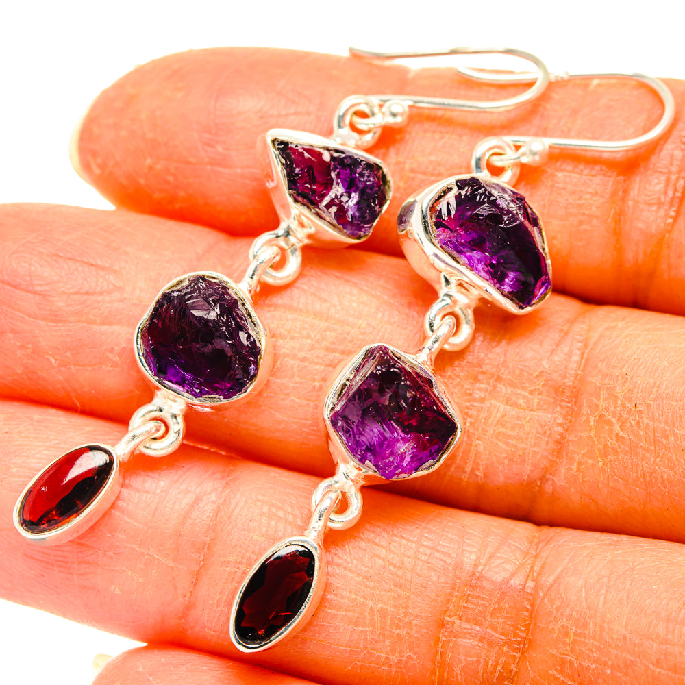 Amethyst Earrings handcrafted by Anasilvercos - EARR427723
