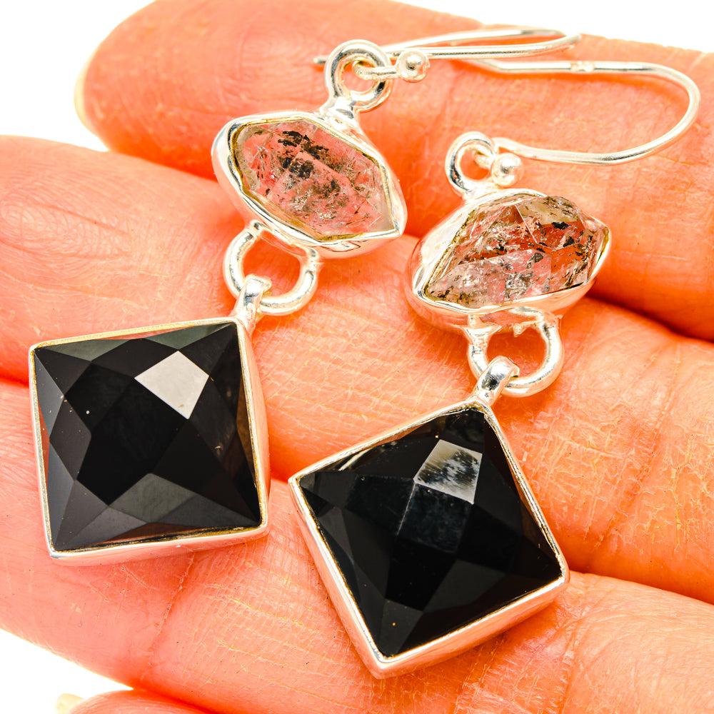 Black Onyx Earrings handcrafted by Anasilvercos - EARR427726
