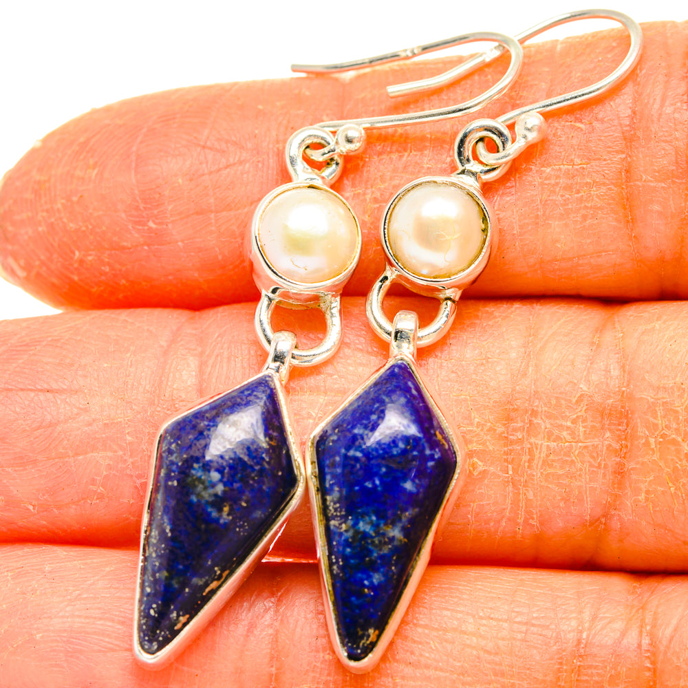 Lapis Lazuli Earrings handcrafted by Anasilvercos - EARR427731