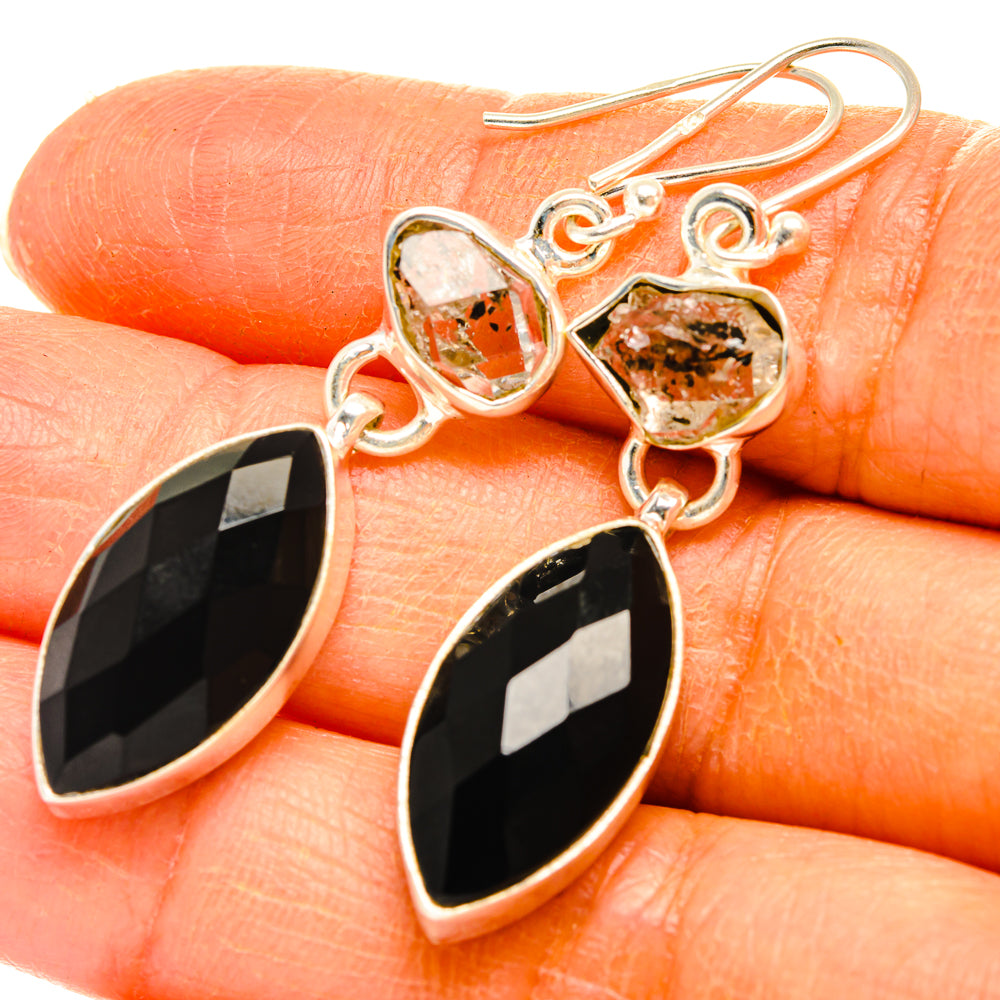 Black Onyx Earrings handcrafted by Anasilvercos - EARR427744