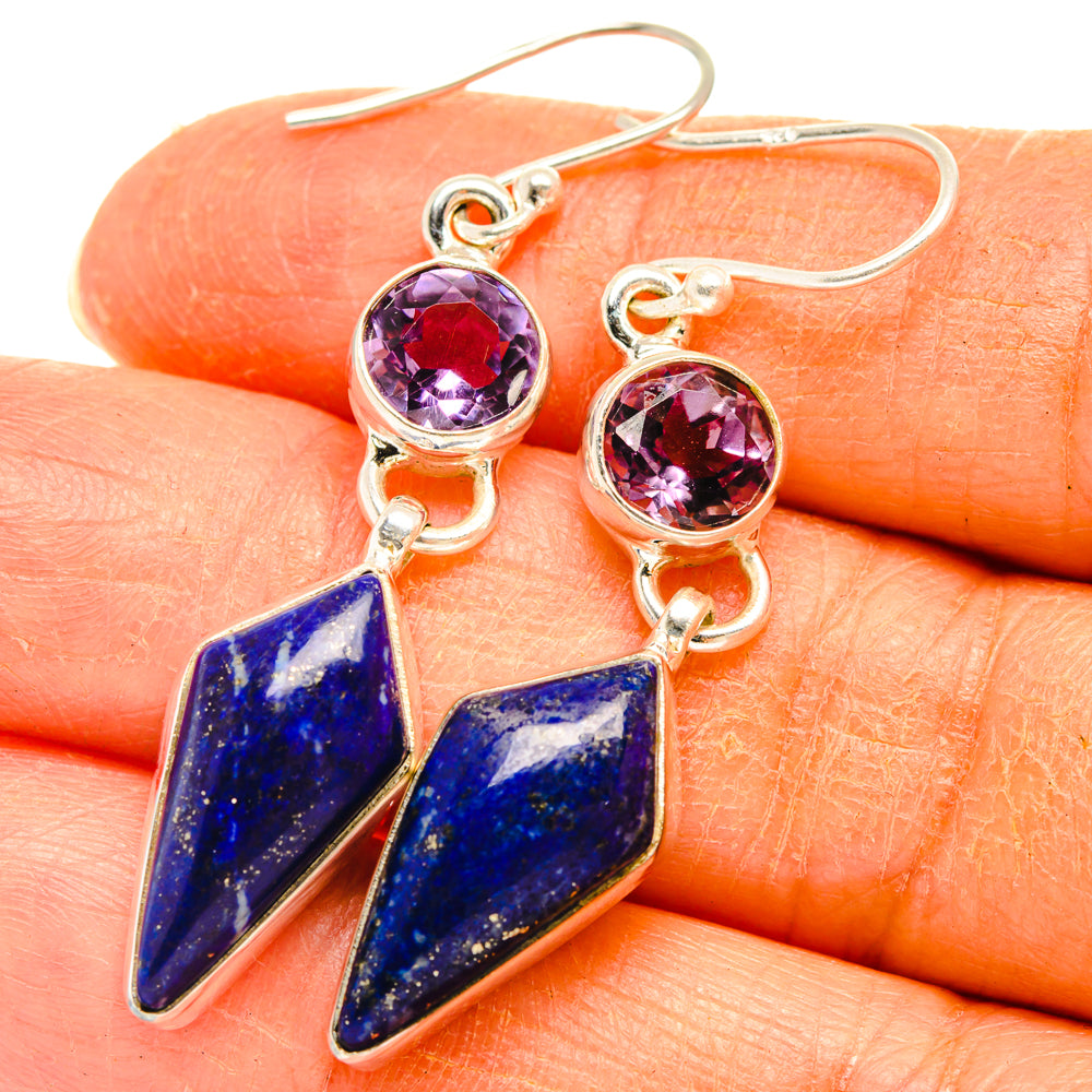 Lapis Lazuli Earrings handcrafted by Anasilvercos - EARR427753