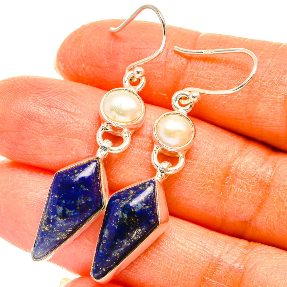 Lapis Lazuli Earrings handcrafted by Anasilvercos - EARR427758