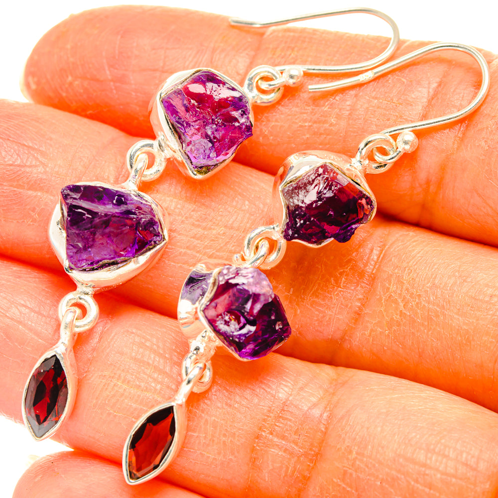 Amethyst Earrings handcrafted by Anasilvercos - EARR427763