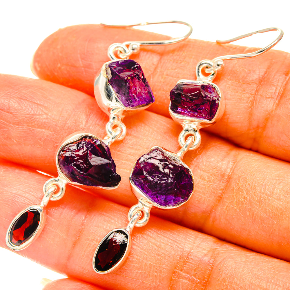 Amethyst Earrings handcrafted by Anasilvercos - EARR427765