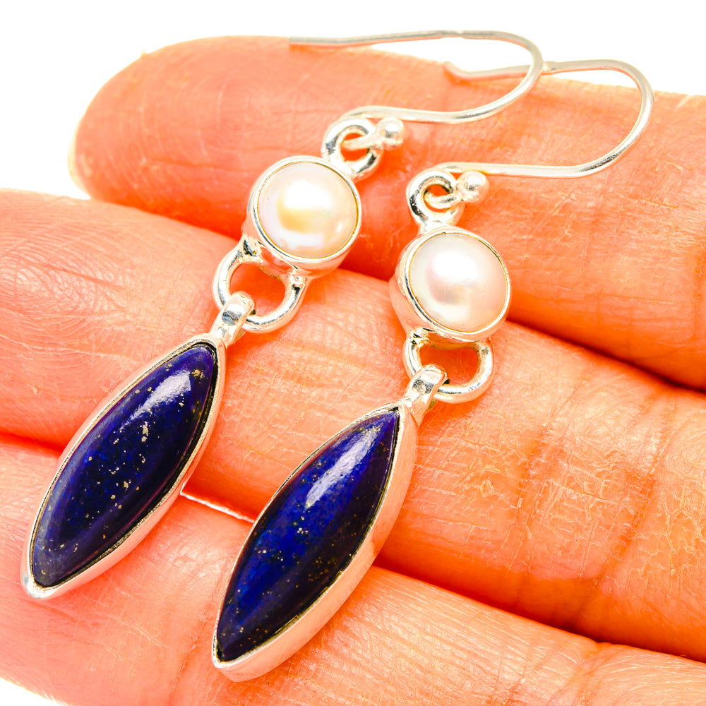Lapis Lazuli Earrings handcrafted by Anasilvercos - EARR427766