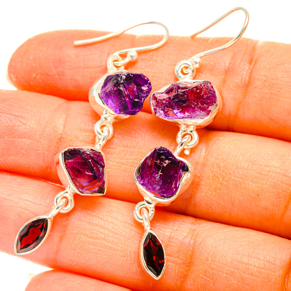 Amethyst Earrings handcrafted by Anasilvercos - EARR427774
