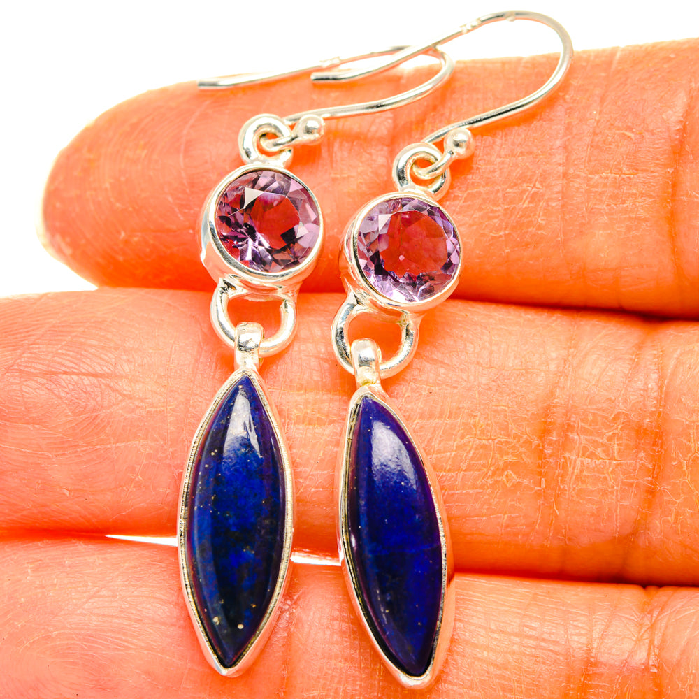 Lapis Lazuli Earrings handcrafted by Anasilvercos - EARR427777