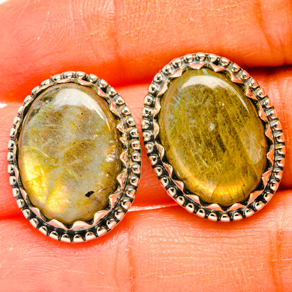 Labradorite Earrings handcrafted by Anasilvercos - EARR427787