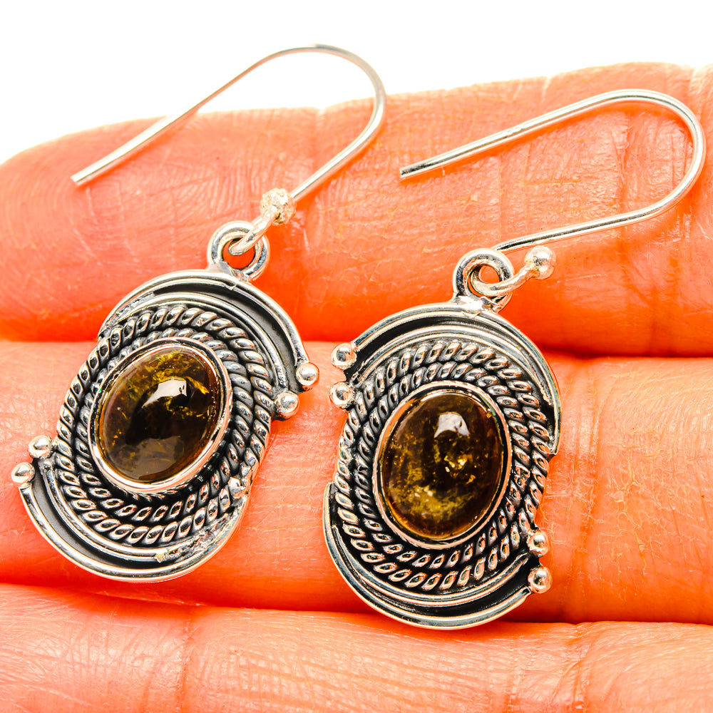 Green Tourmaline Earrings handcrafted by Anasilvercos - EARR427788
