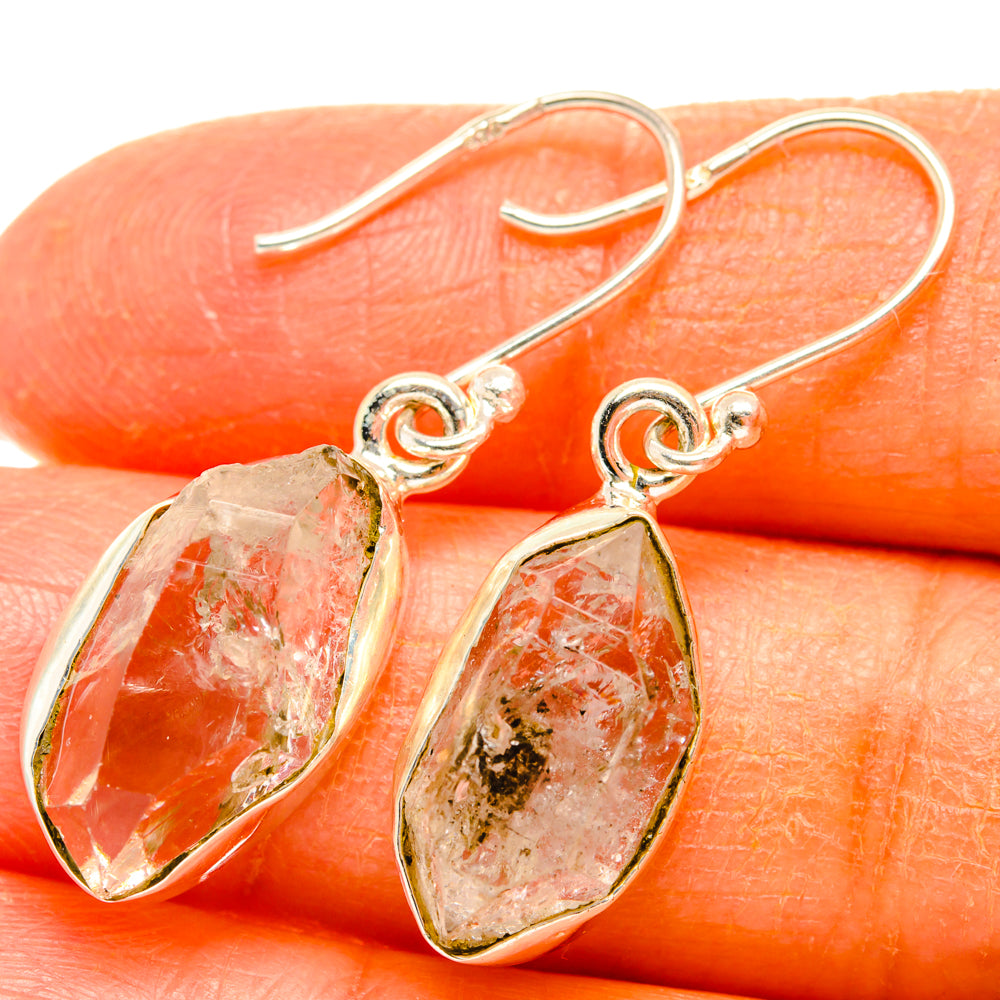Herkimer Diamond Earrings handcrafted by Anasilvercos - EARR427789