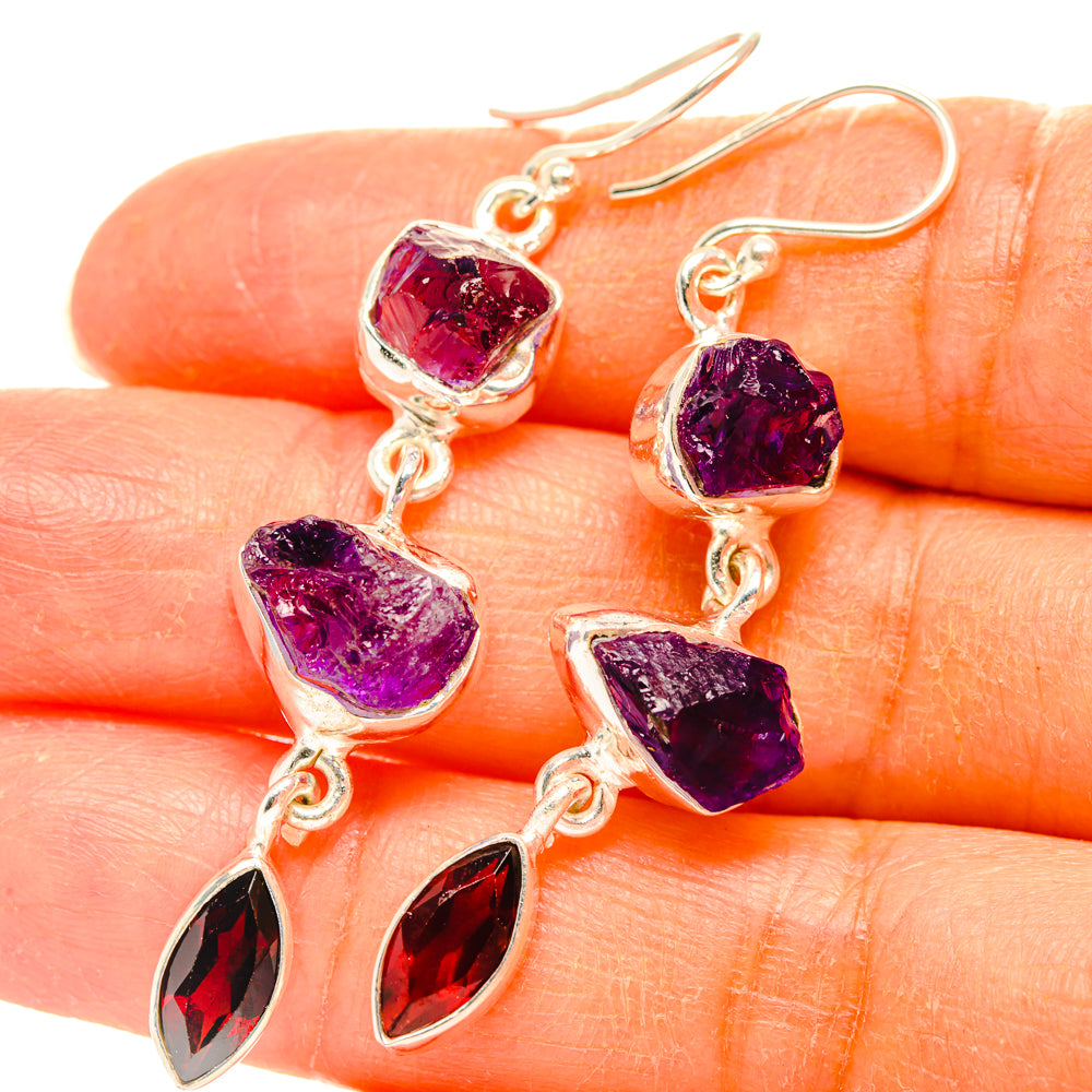 Amethyst Earrings handcrafted by Anasilvercos - EARR427790