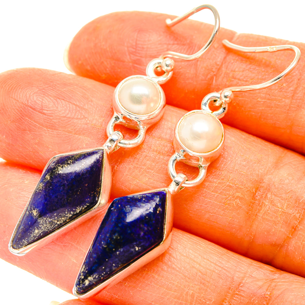 Lapis Lazuli Earrings handcrafted by Anasilvercos - EARR427801