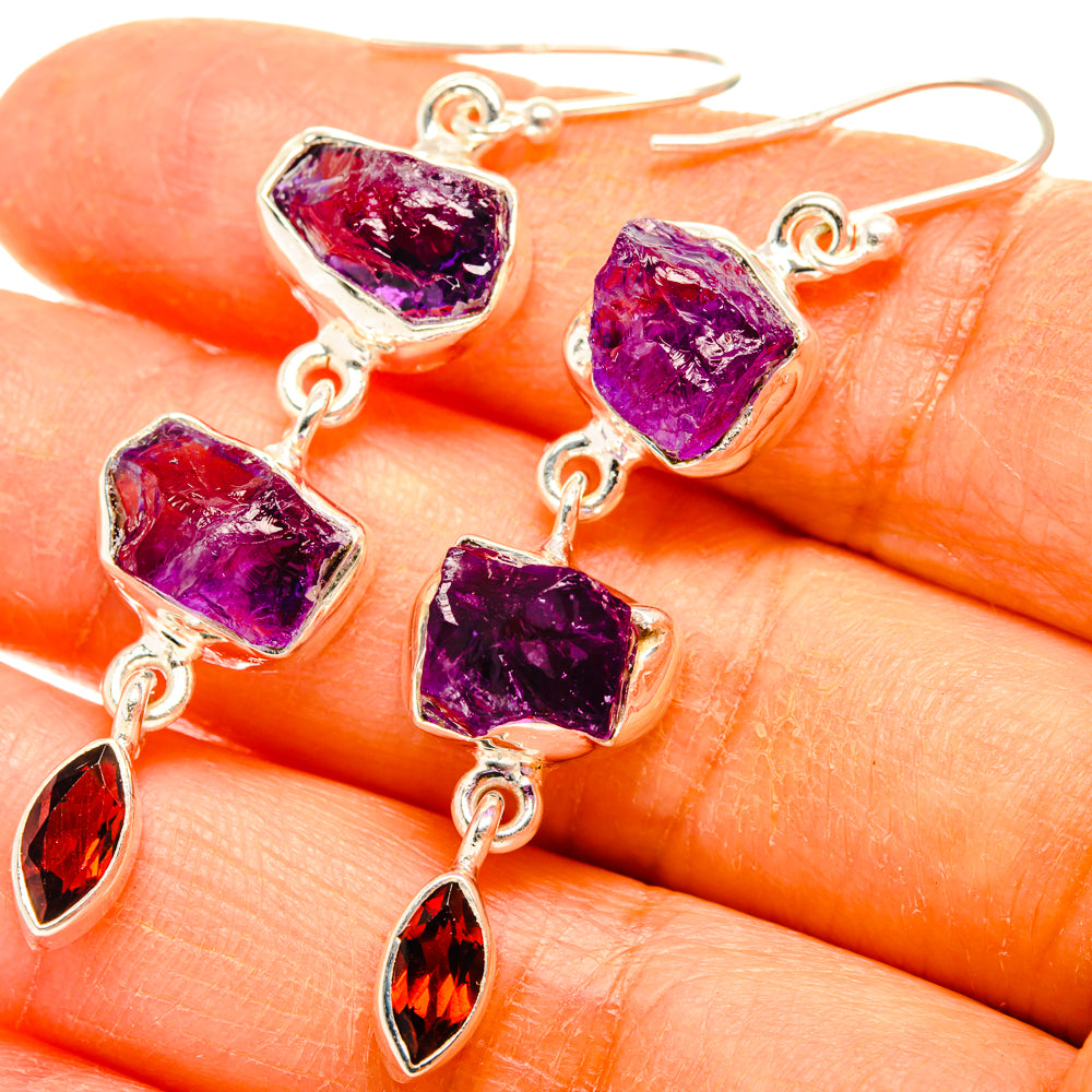 Amethyst Earrings handcrafted by Anasilvercos - EARR427803