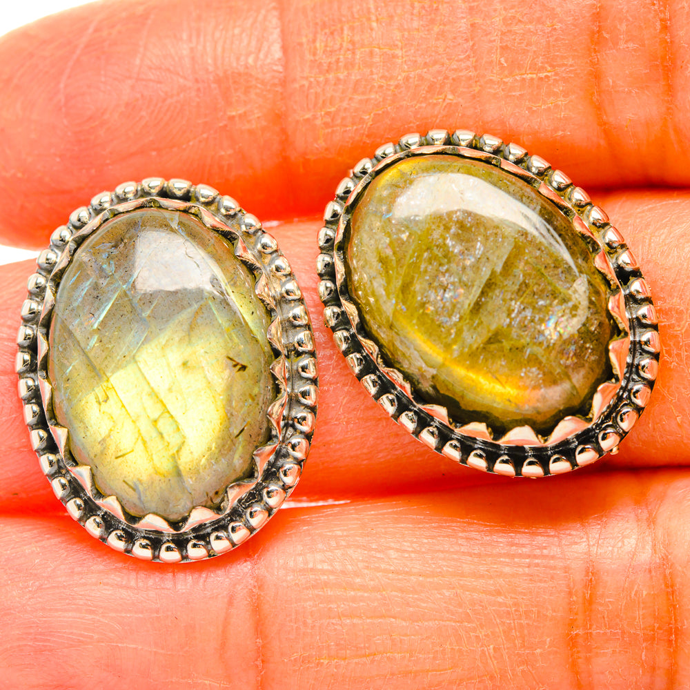 Labradorite Earrings handcrafted by Anasilvercos - EARR427811