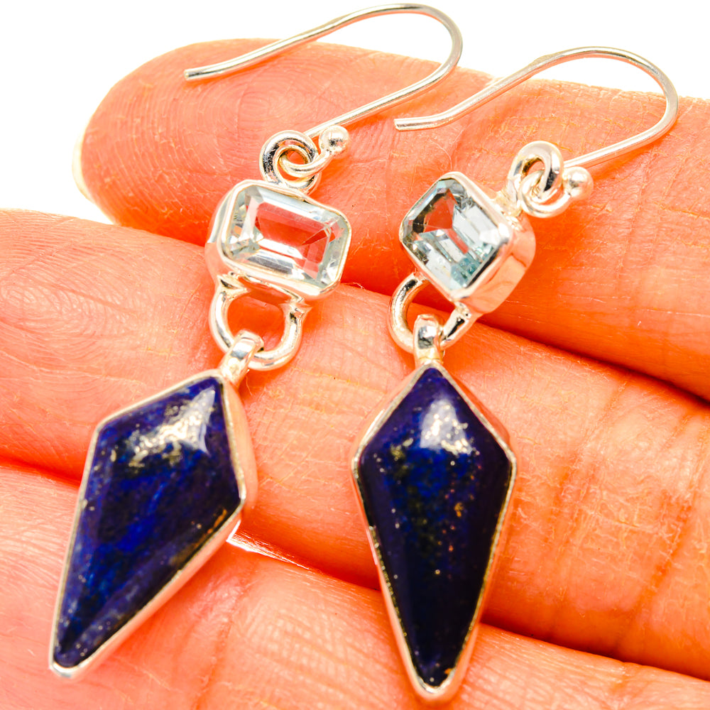 Lapis Lazuli Earrings handcrafted by Anasilvercos - EARR427821